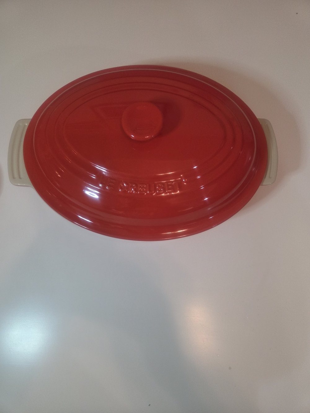 Le Creuset Red Oval Covered Casserole Dish